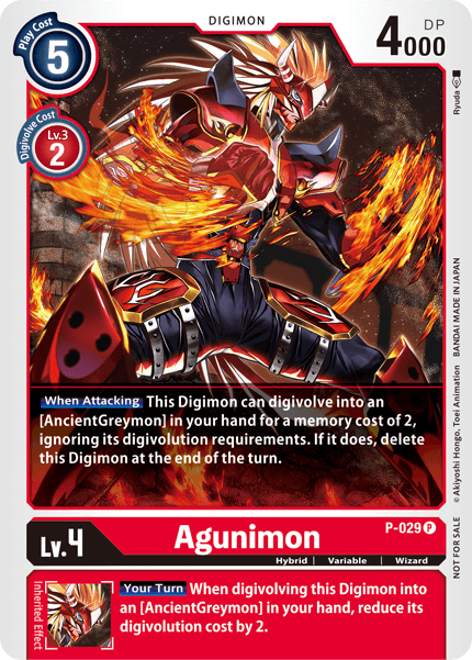 Agunimon [P-029] [Promotional Cards] | The Time Vault CA