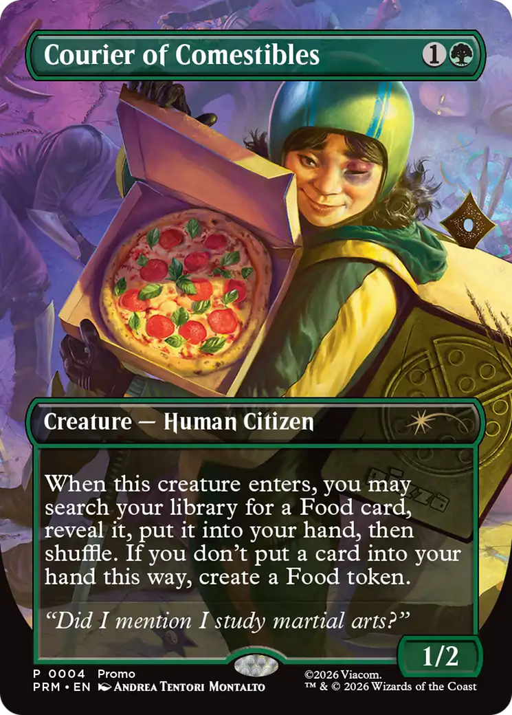 Courier of Comestibles (Borderless) [Wizards Play Network 2026] | The Time Vault CA