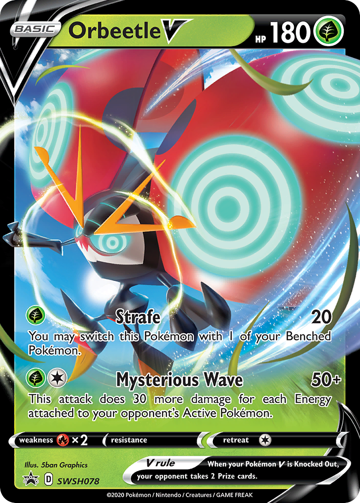 Orbeetle V (SWSH078) (Jumbo Card) [Sword & Shield: Black Star Promos] | The Time Vault CA