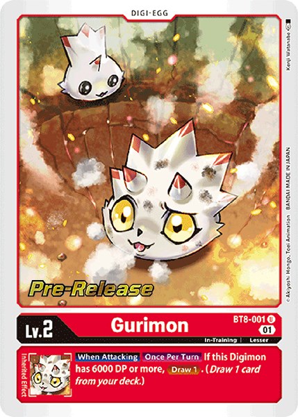 Gurimon [BT8-001] [New Awakening Pre-Release Cards] | The Time Vault CA