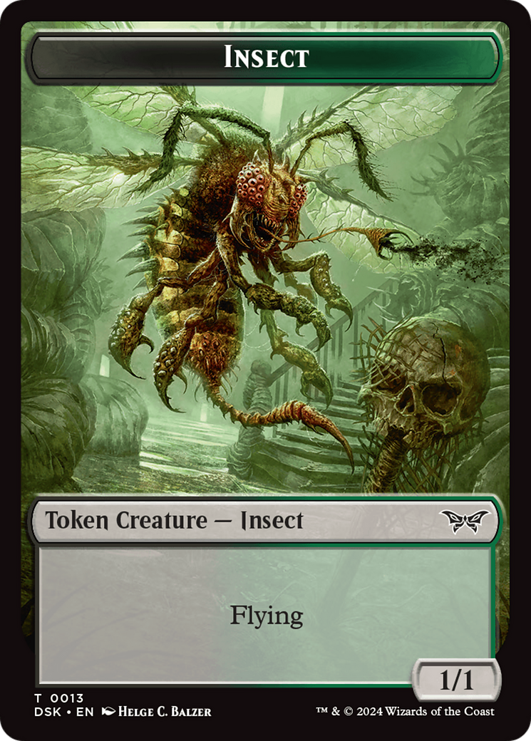 Insect (0013) // Spider Double-Sided Token [Duskmourn: House of Horror Tokens] | The Time Vault CA