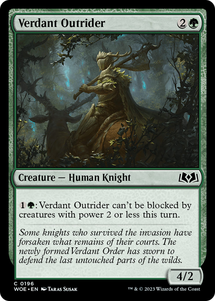 Verdant Outrider [Wilds of Eldraine] | The Time Vault CA