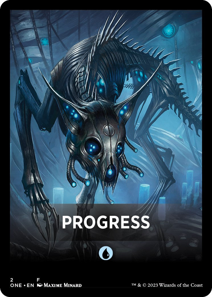 Progress Theme Card [Phyrexia: All Will Be One Tokens] | The Time Vault CA