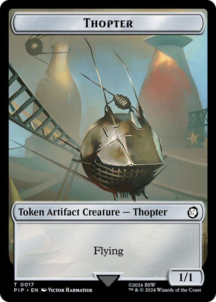 Radiation // Thopter Double-Sided Token [Fallout Tokens] | The Time Vault CA