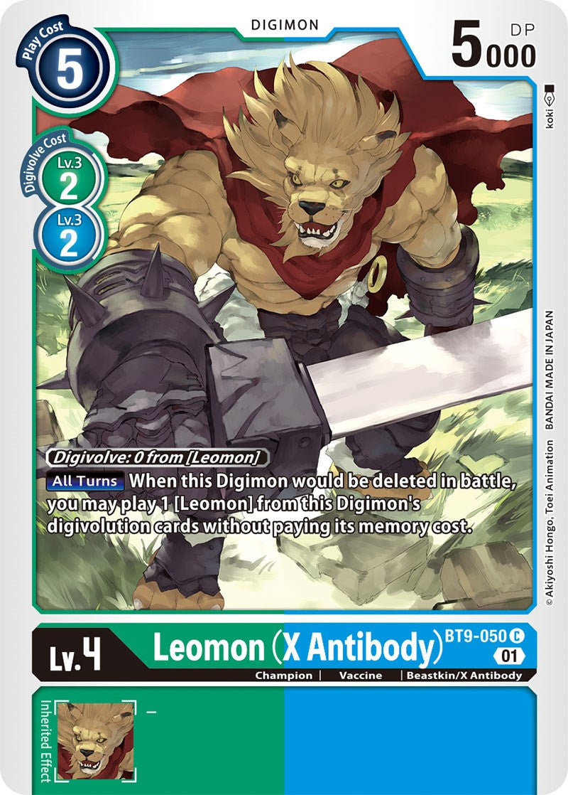 Leomon (X Antibody) [BT9-050] [X Record] | The Time Vault CA