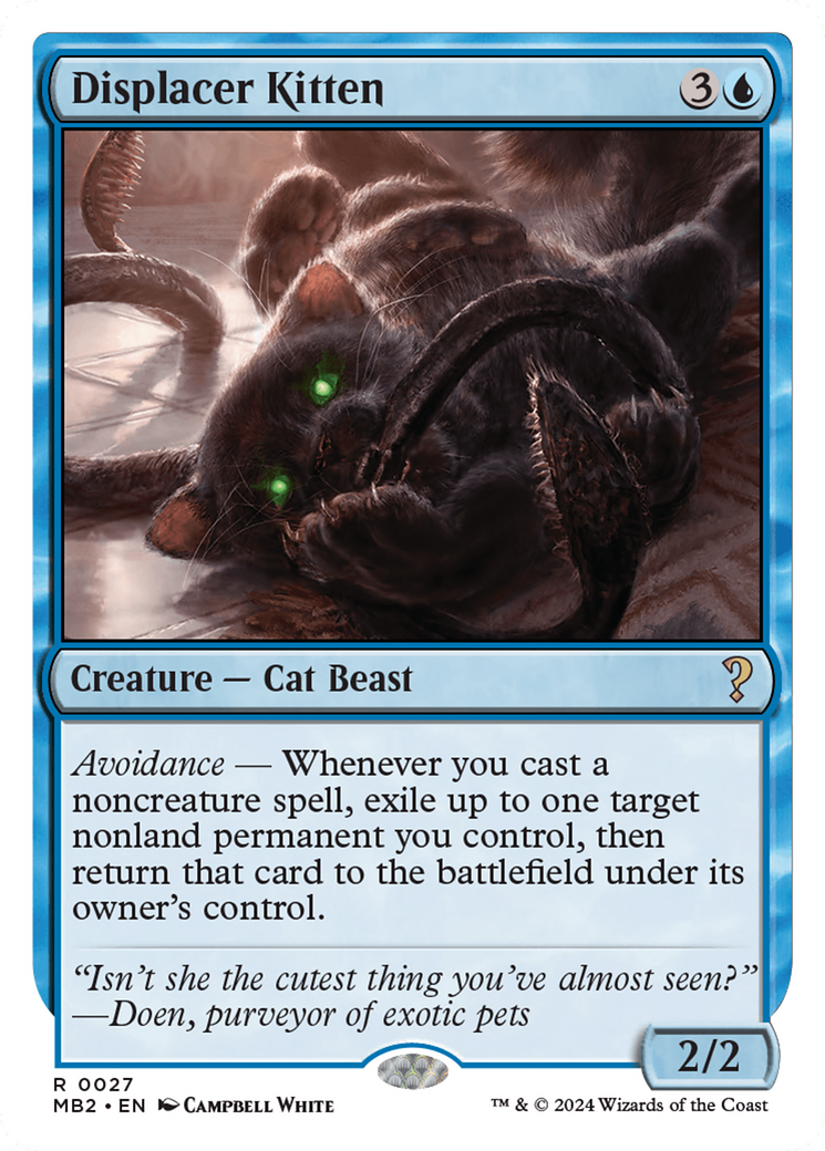 Displacer Kitten (White Border) [Mystery Booster 2] | The Time Vault CA