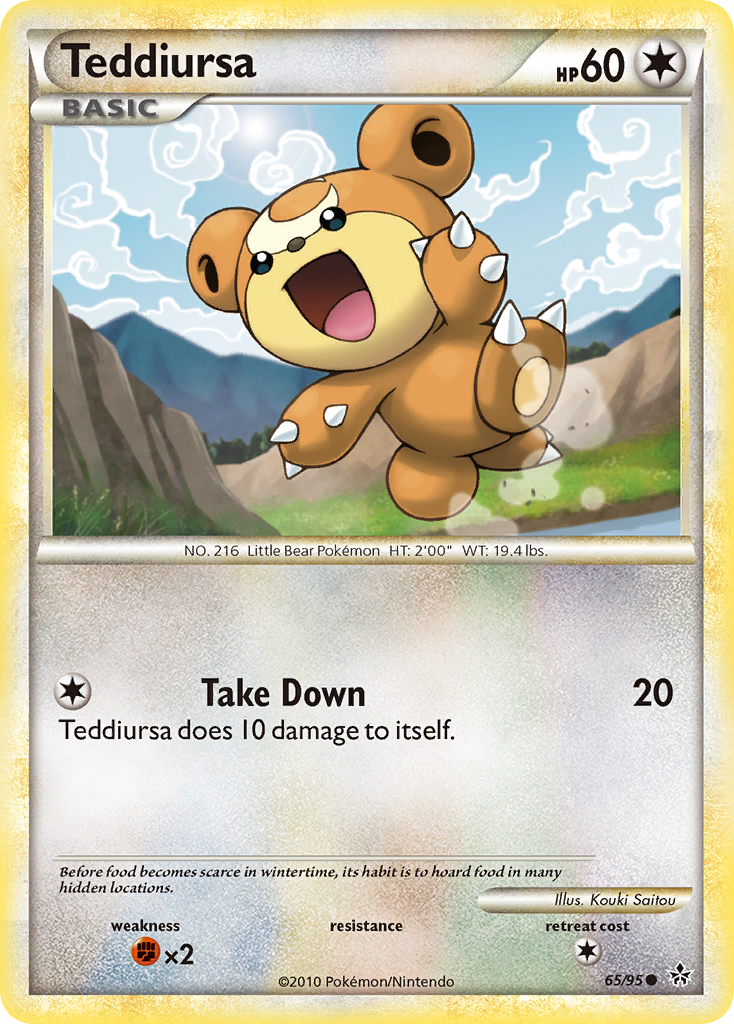 Teddiursa (65/95) [HeartGold & SoulSilver: Unleashed] | The Time Vault CA