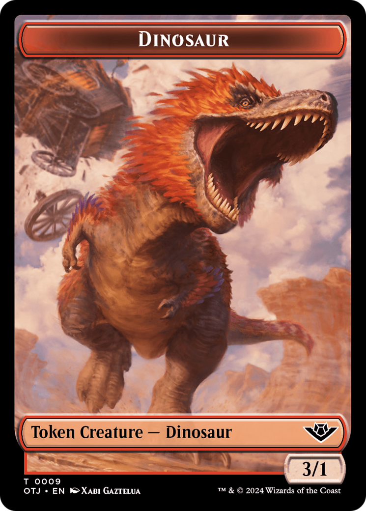 Dinosaur Token [Outlaws of Thunder Junction Tokens] | The Time Vault CA