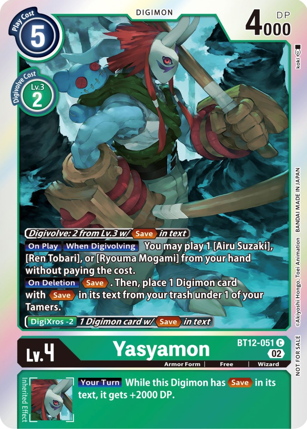 Yasyamon [BT12-051] (Box Topper) [Across Time] | The Time Vault CA