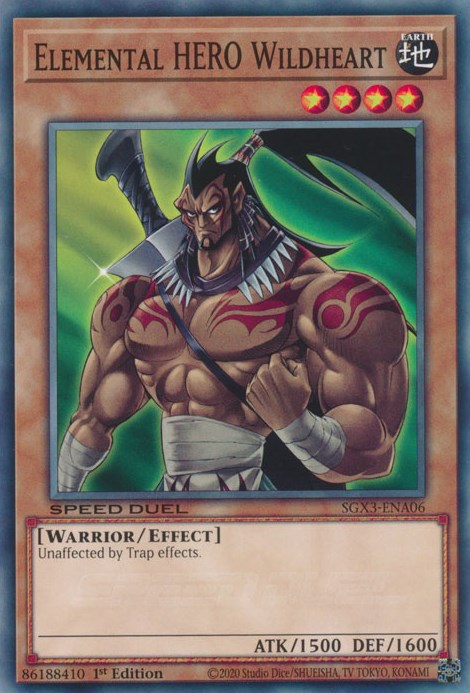 Elemental HERO Wildheart [SGX3-ENA06] Common | The Time Vault CA
