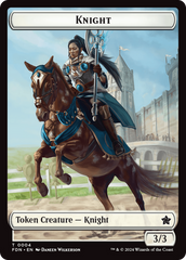 Human // Knight Double-Sided Token [Foundations Tokens] | The Time Vault CA