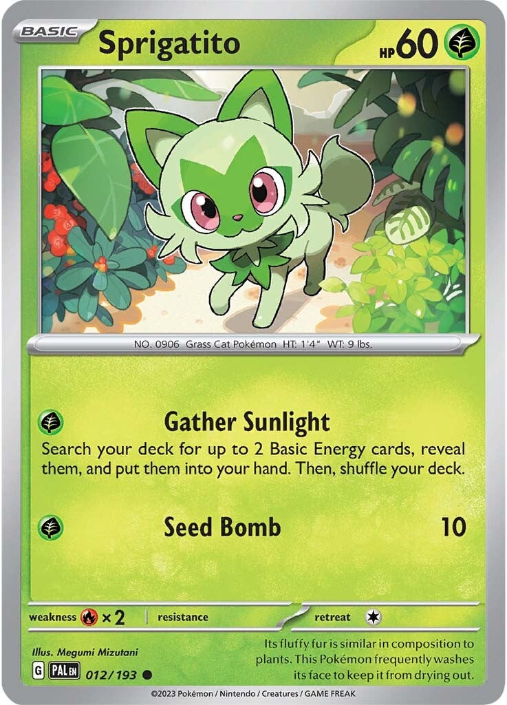 Sprigatito (012/193) [Scarlet & Violet: Paldea Evolved] | The Time Vault CA