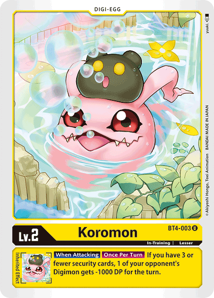 Koromon [BT4-003] [Great Legend] | The Time Vault CA