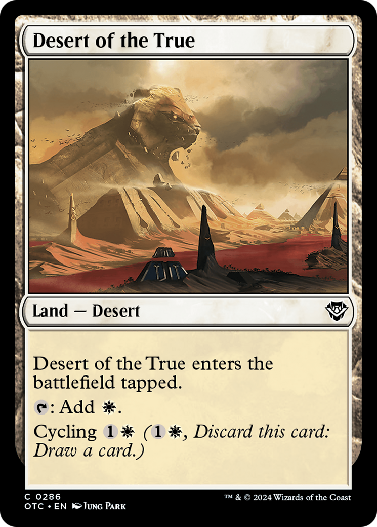 Desert of the True [Outlaws of Thunder Junction Commander] | The Time Vault CA
