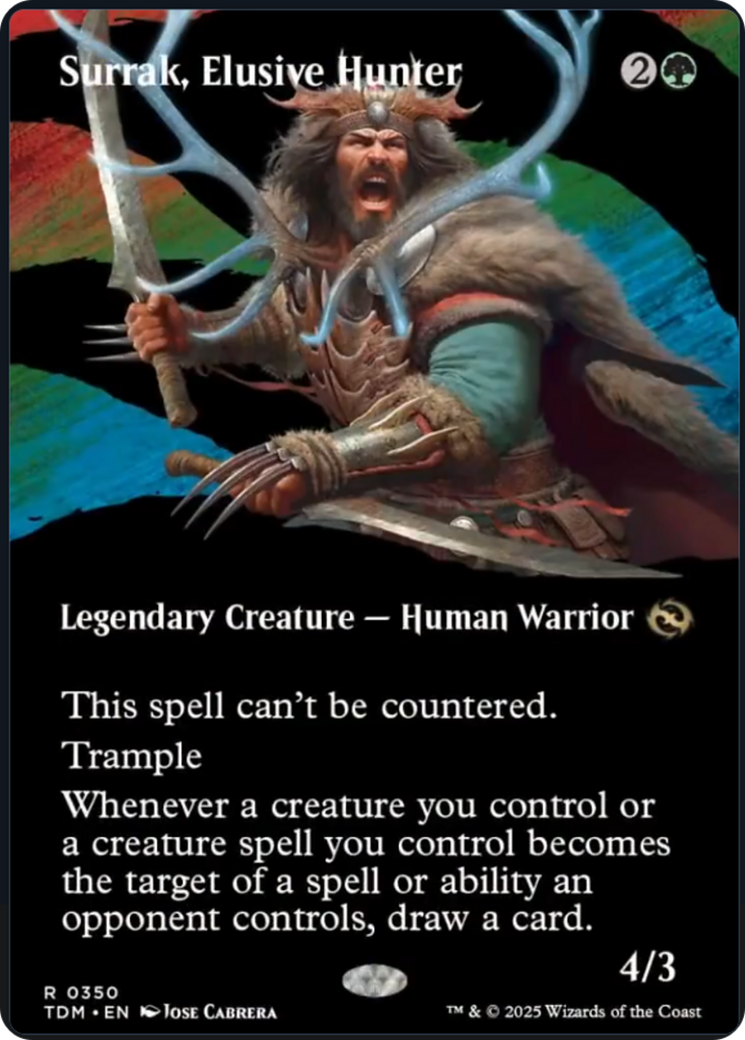 Surrak, Elusive Hunter (Borderless) [Tarkir: Dragonstorm] | The Time Vault CA