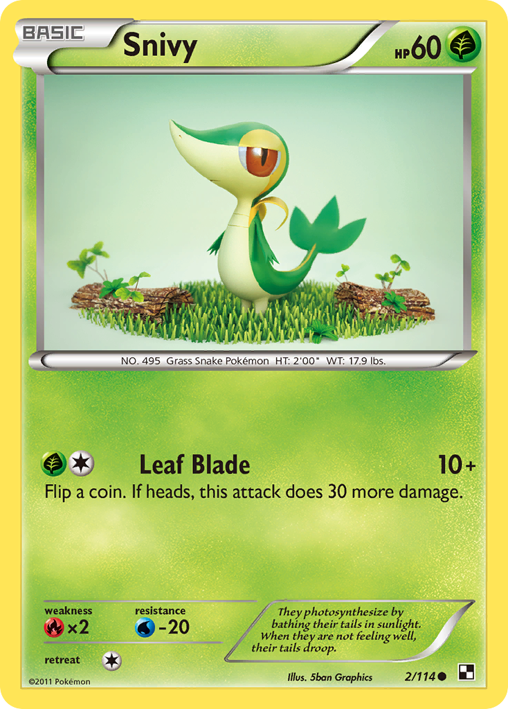 Snivy (2/114) [Black & White: Base Set] | The Time Vault CA