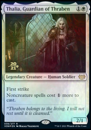 Thalia, Guardian of Thraben [Innistrad: Crimson Vow Prerelease Promos] | The Time Vault CA