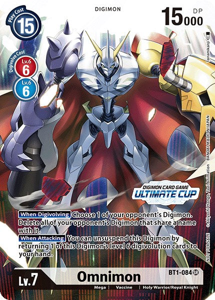 Omnimon [BT1-084] (April Ultimate Cup 2022) [Release Special Booster Promos] | The Time Vault CA