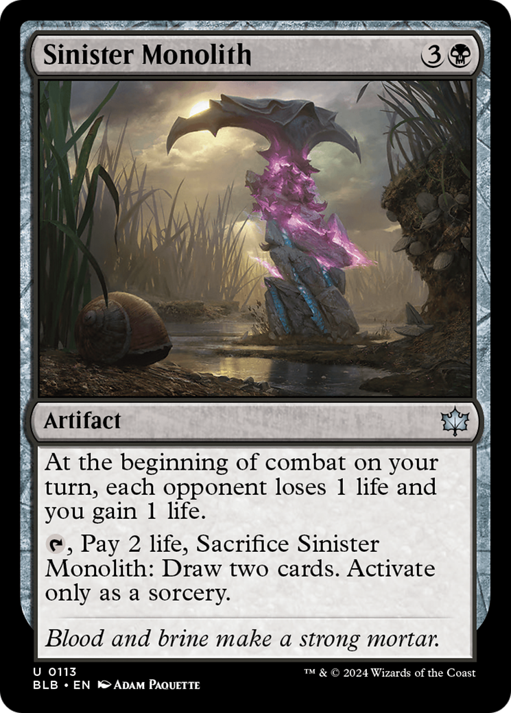 Sinister Monolith [Bloomburrow] | The Time Vault CA