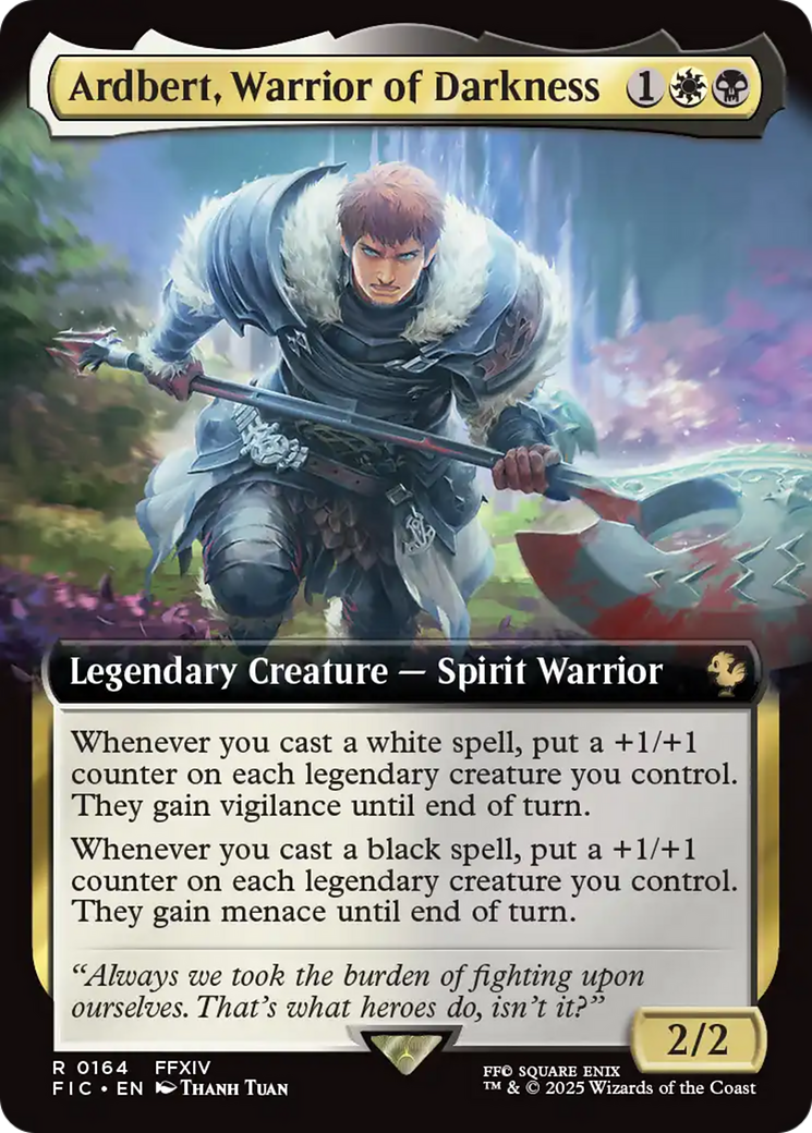 Ardbert, Warrior of Darkness (Extended Art) [FINAL FANTASY Commander] | The Time Vault CA