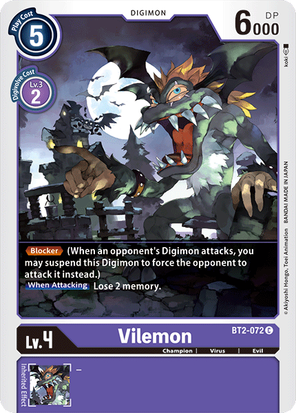 Vilemon [BT2-072] [Release Special Booster Ver.1.0] | The Time Vault CA