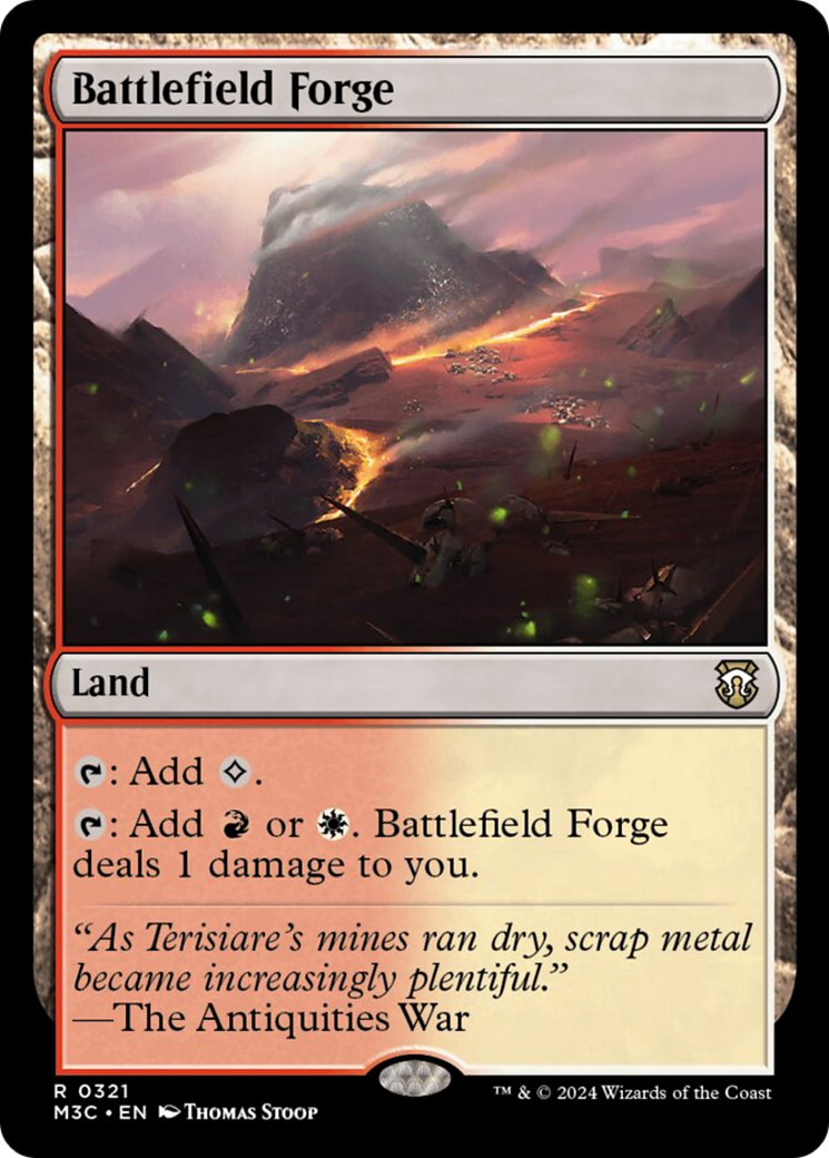 Battlefield Forge (Ripple Foil) [Modern Horizons 3 Commander] | The Time Vault CA