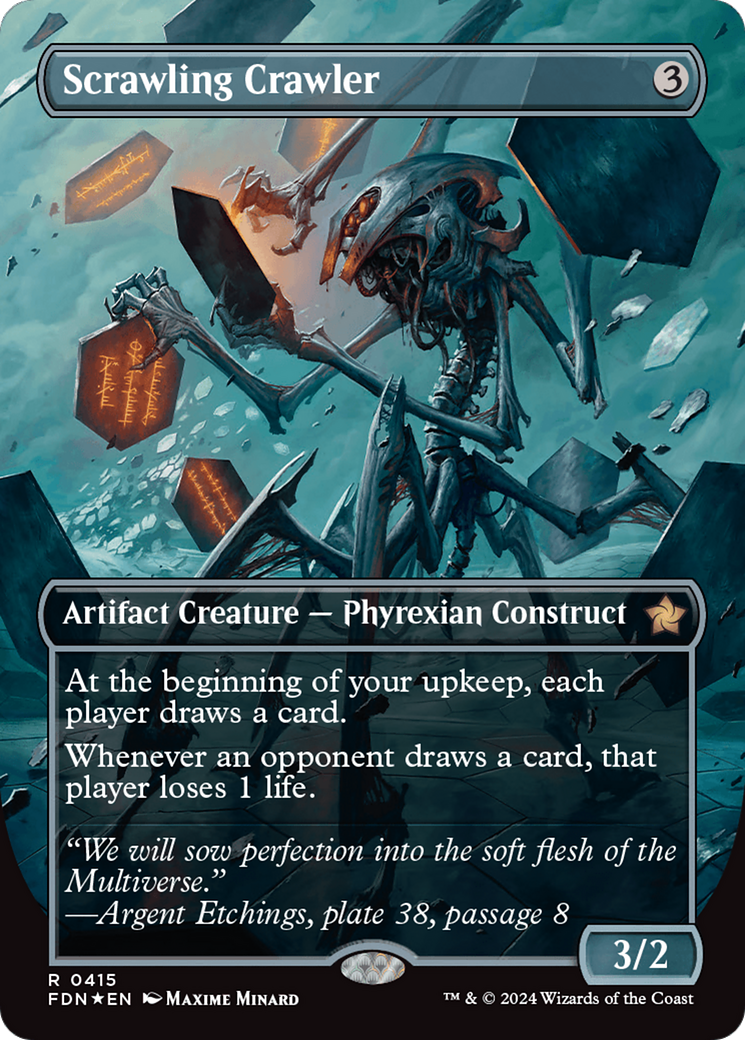 Scrawling Crawler (Borderless) (Mana Foil) [Foundations] | The Time Vault CA