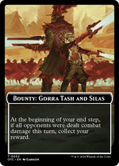 Bounty: Gorra Tash and Silas // Bounty Rules Double-Sided Token [Outlaws of Thunder Junction Commander Tokens] | The Time Vault CA