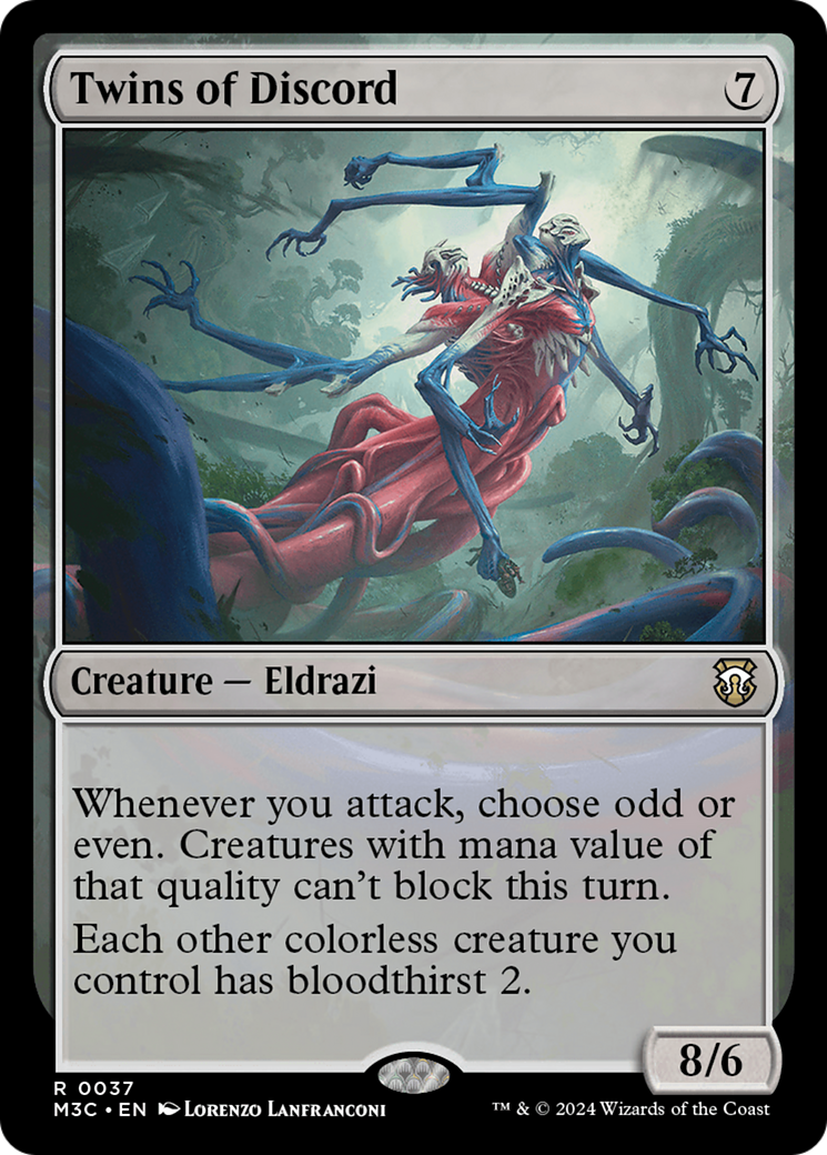 Twins of Discord (Ripple Foil) [Modern Horizons 3 Commander] | The Time Vault CA