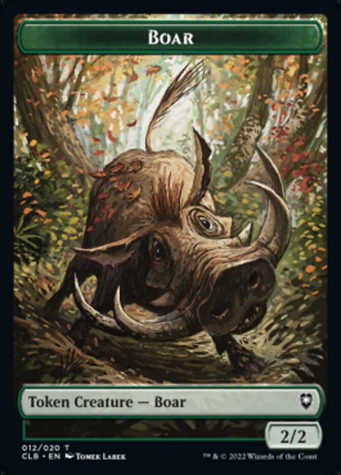 Boar Token [Commander Legends: Battle for Baldur's Gate Tokens] | The Time Vault CA
