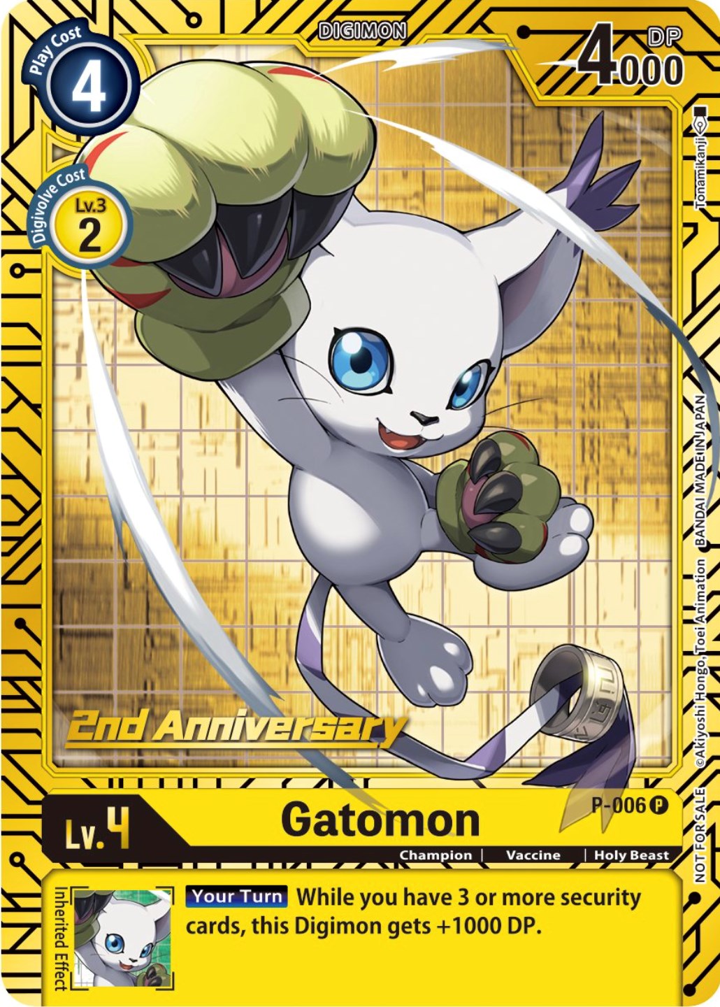 Gatomon [P-006] (2nd Anniversary Card Set) [Promotional Cards] | The Time Vault CA