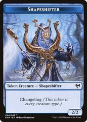 Human Warrior // Shapeshifter Double-Sided Token [Kaldheim Tokens] | The Time Vault CA