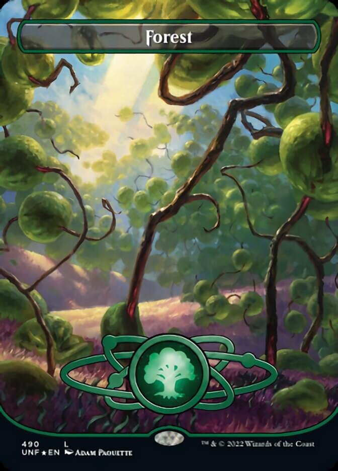 Forest (490) (Planetary Space-ic Land) (Galaxy Foil) [Unfinity] | The Time Vault CA