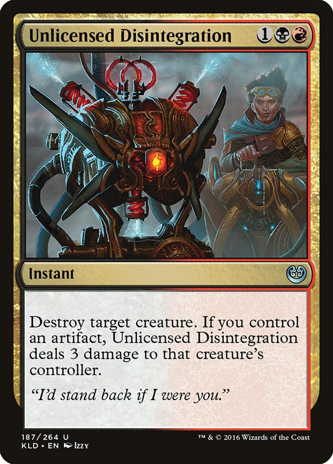 Unlicensed Disintegration [Kaladesh] | The Time Vault CA