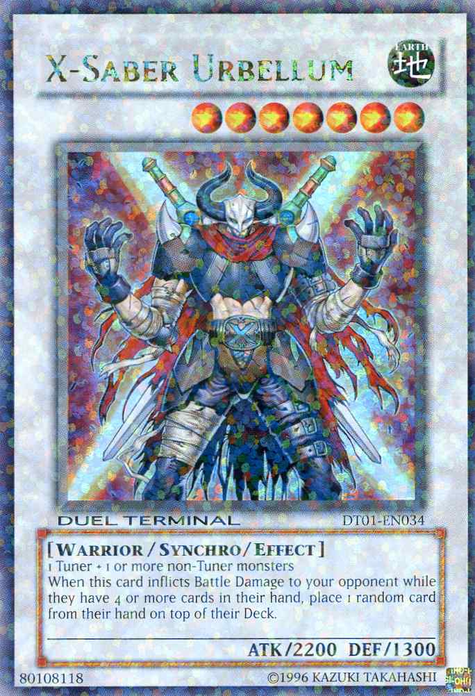 X-Saber Urbellum [DT01-EN034] Ultra Rare | The Time Vault CA