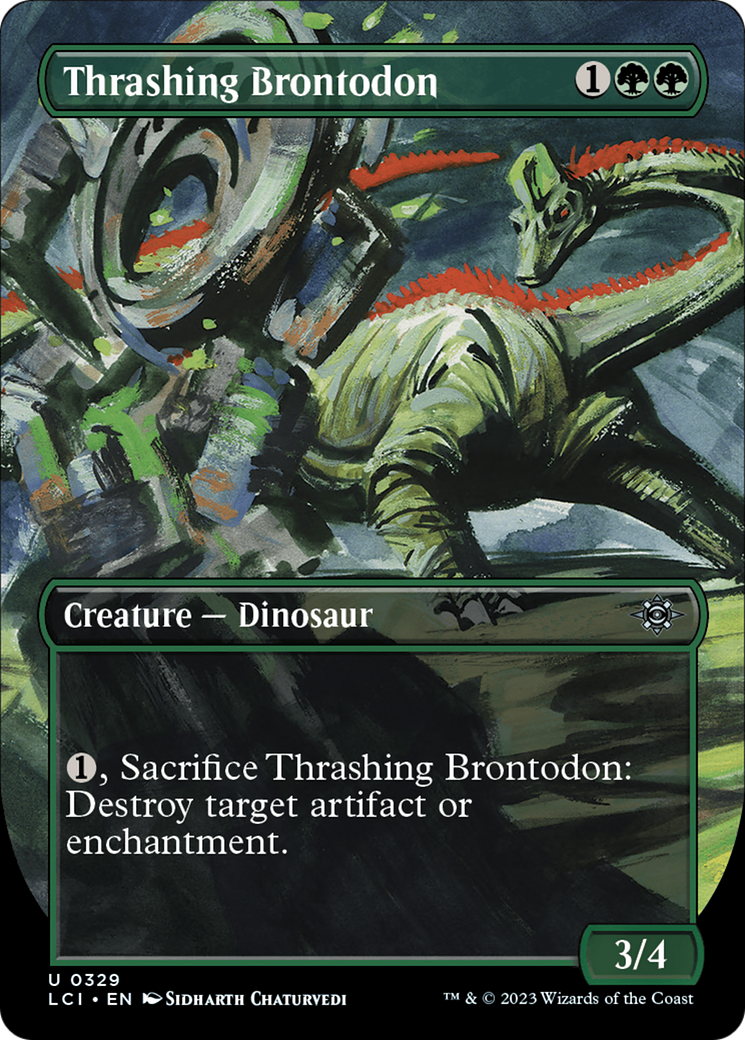 Thrashing Brontodon (Borderless) [The Lost Caverns of Ixalan] | The Time Vault CA