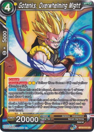 Gotenks, Overwhelming Might (BT10-111) [Rise of the Unison Warrior 2nd Edition] | The Time Vault CA