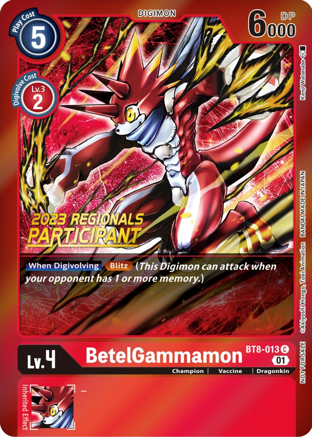 BetelGammamon [BT8-013] (2023 Regionals Participant) [New Awakening Promos] | The Time Vault CA