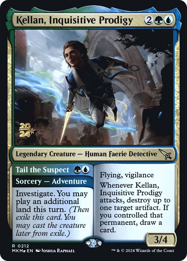 Kellan, Inquisitive Prodigy [Murders at Karlov Manor Prerelease Promos] | The Time Vault CA