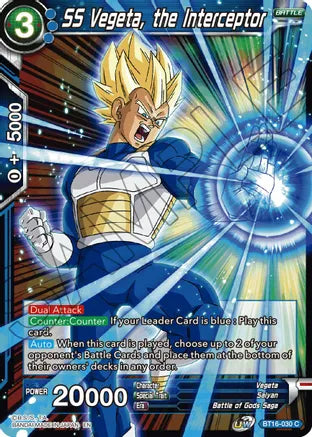 SS Vegeta, the Interceptor (BT16-030) [Realm of the Gods] | The Time Vault CA