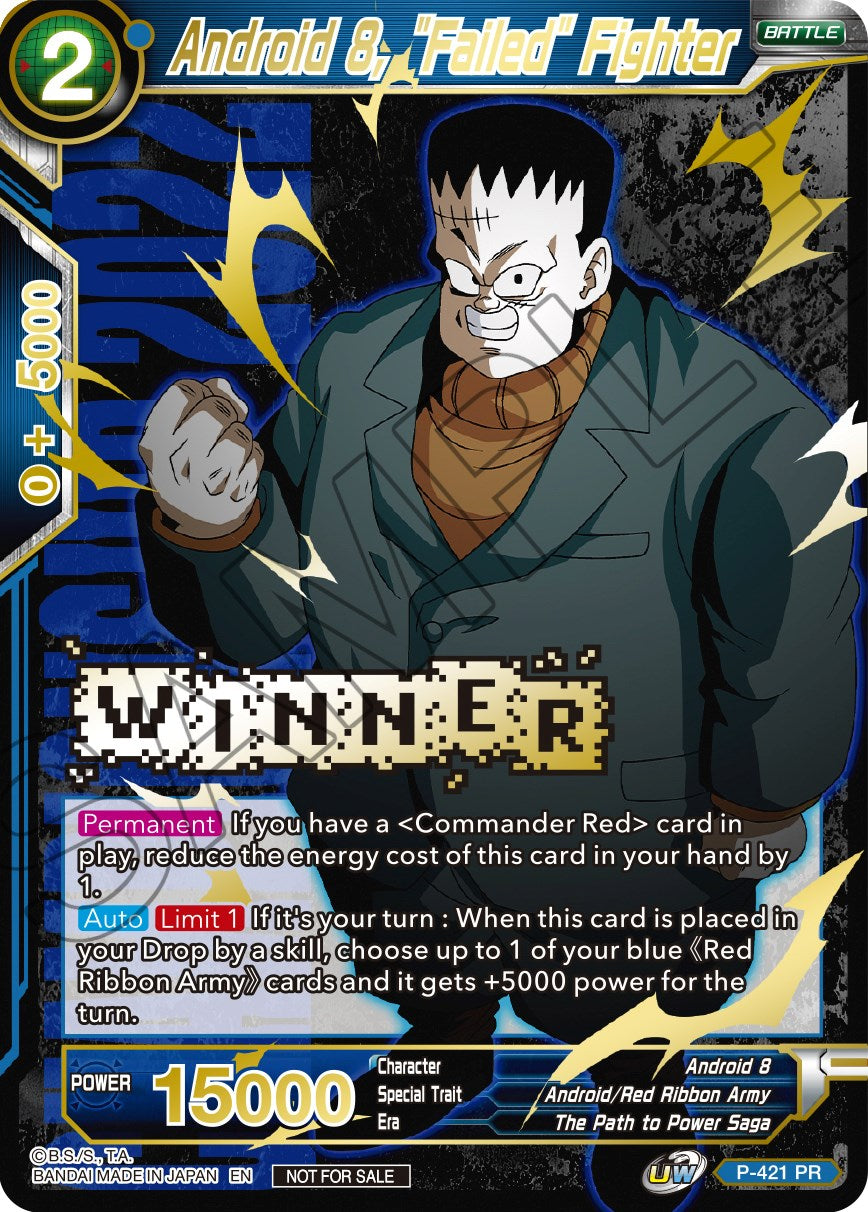Android 8, "Failed" Fighter (Championship Pack 2022 Vol.2) (Winner Gold Stamped) (P-421) [Promotion Cards] | The Time Vault CA