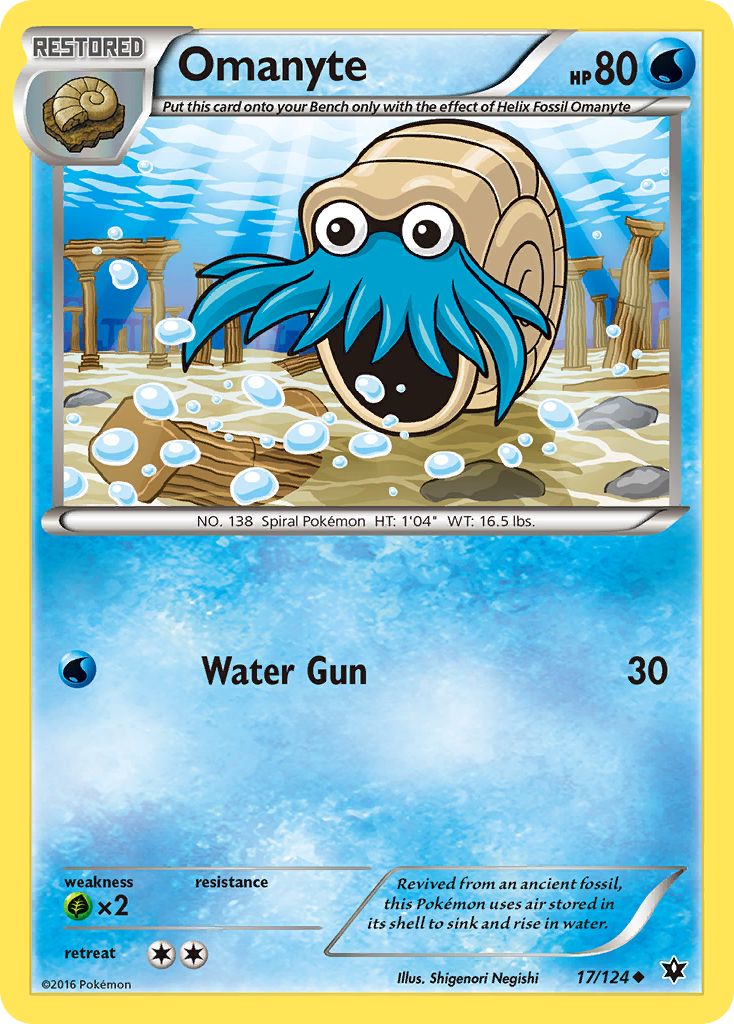 Omanyte (17/124) [XY: Fates Collide] | The Time Vault CA