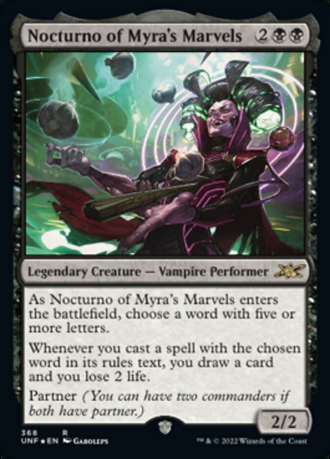 Nocturno of Myra's Marvels (Galaxy Foil) [Unfinity] | The Time Vault CA