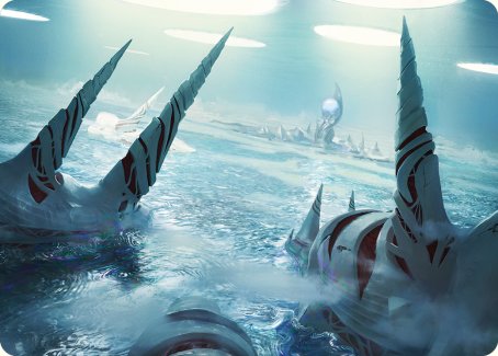 Seachrome Coast Art Card [Phyrexia: All Will Be One Art Series] | The Time Vault CA