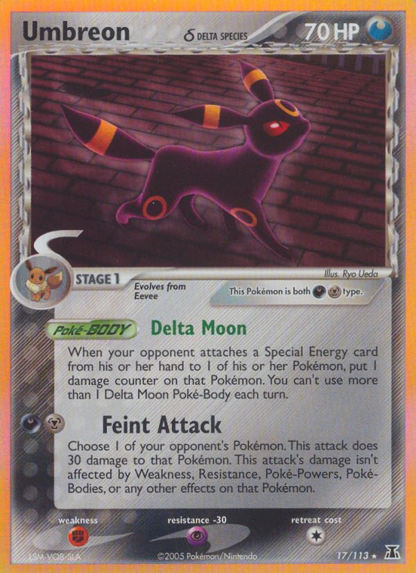 Umbreon (17/113) (Delta Species) [EX: Delta Species] | The Time Vault CA