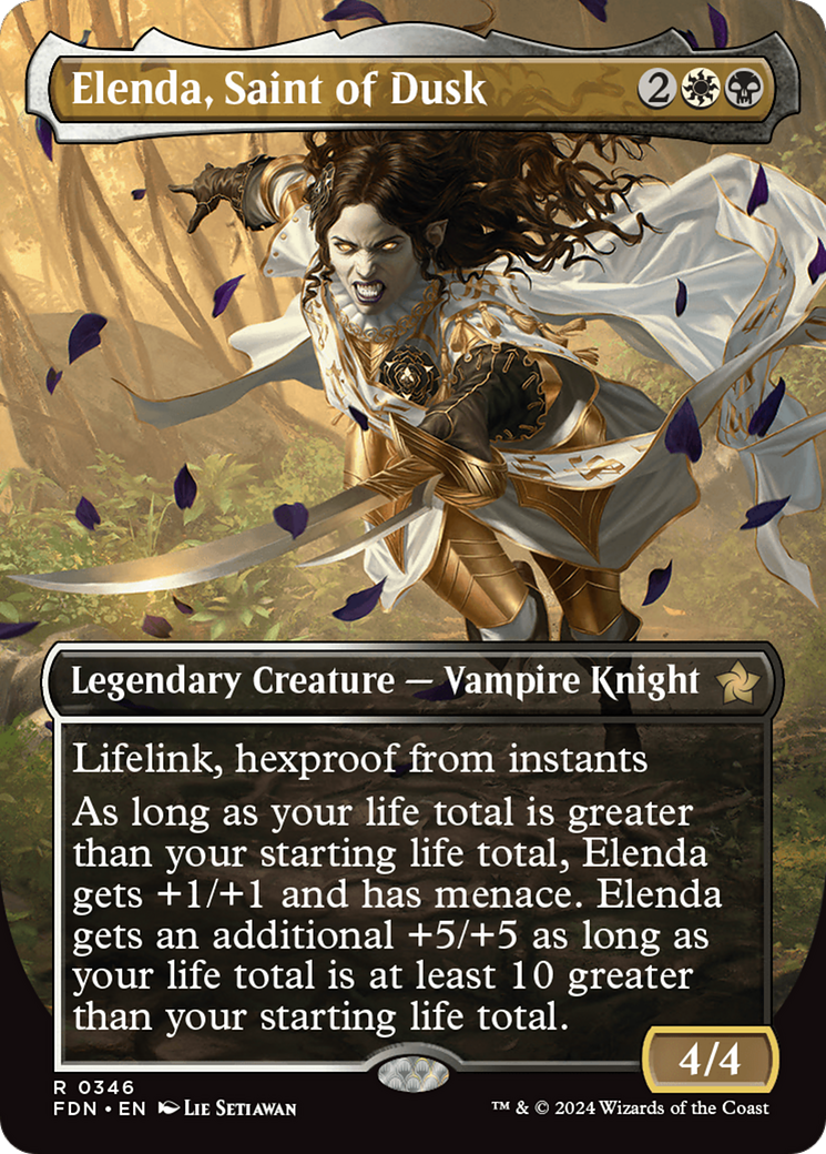 Elenda, Saint of Dusk (Borderless) [Foundations] | The Time Vault CA