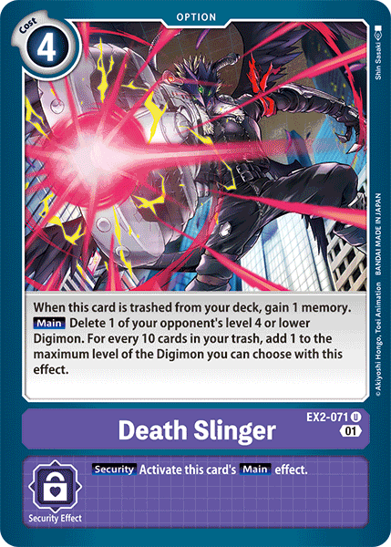 Death Slinger [EX2-071] [Digital Hazard] | The Time Vault CA