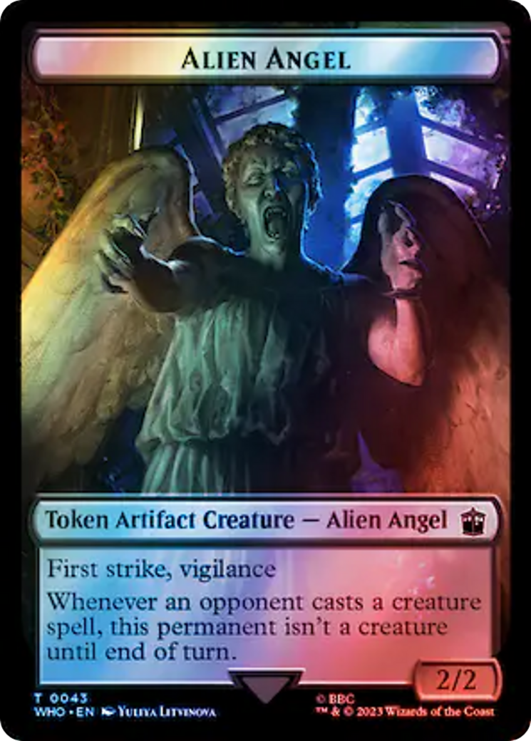 Alien Angel // Alien Salamander Double-Sided Token (Surge Foil) [Doctor Who Tokens] | The Time Vault CA