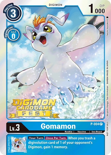 Gomamon [P-004] (Digimon Card Game Fest 2022) [Promotional Cards] | The Time Vault CA