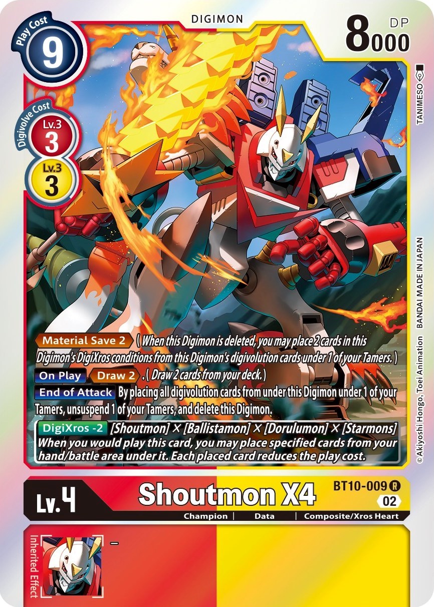 Shoutmon X4 [BT10-009] [Xros Encounter] | The Time Vault CA